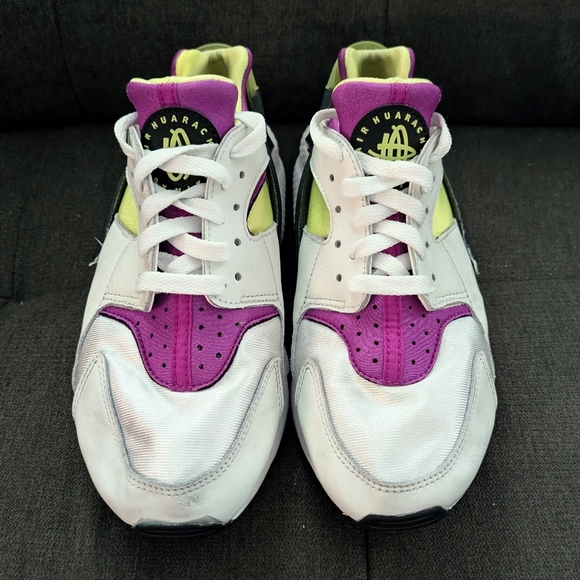 Nike Air Huarache OG Neon Yellow Magenta DD1068 104 - SIZE 8.5 MENS / 10 WOMENS - Picture 2 of 8